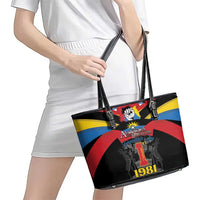 Antigua and Barbuda Independence Day Leather Tote Bag Baabyuuda 1 November 1981 - Wonder Print Shop