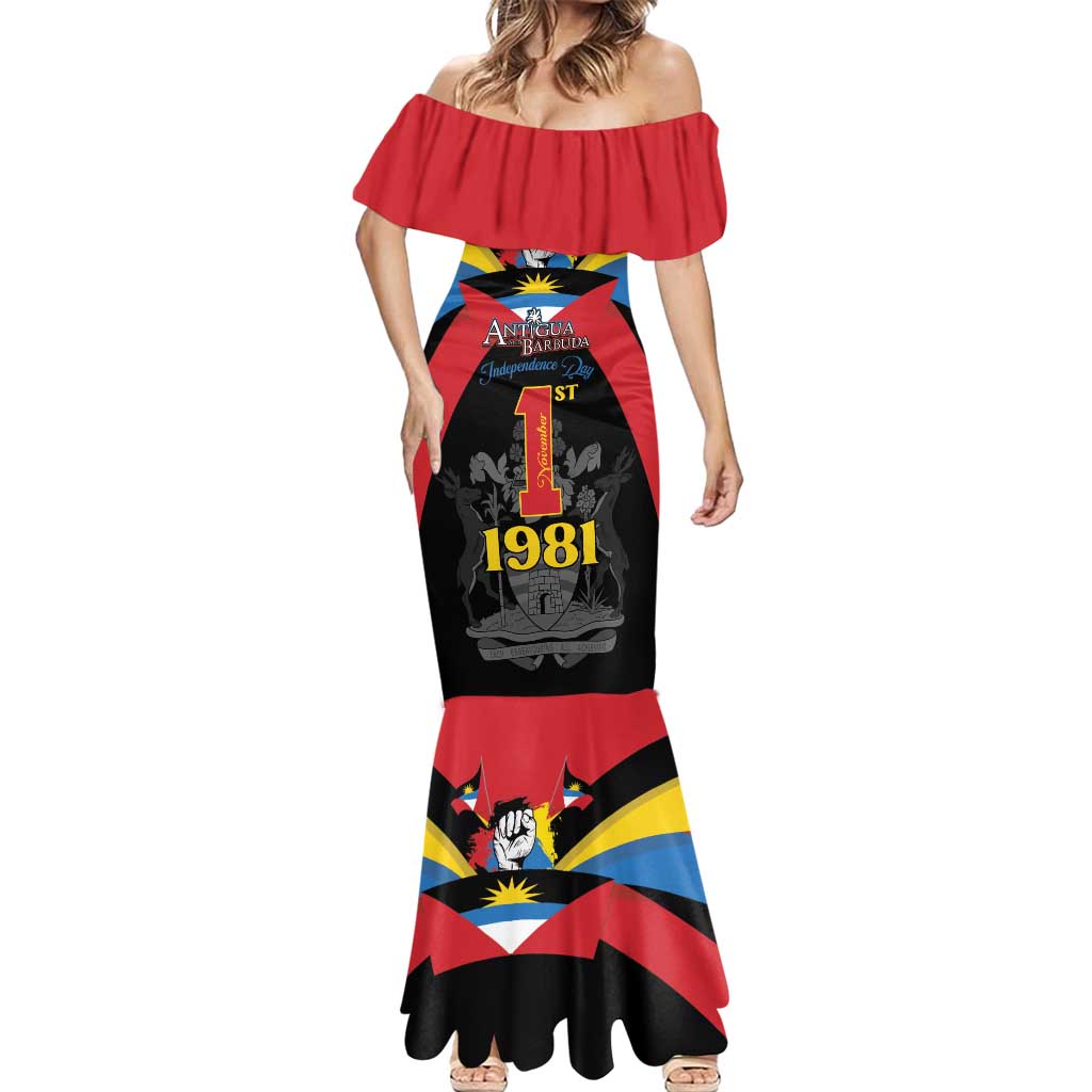 Antigua and Barbuda Independence Day Mermaid Dress Baabyuuda 1 November 1981 - Wonder Print Shop