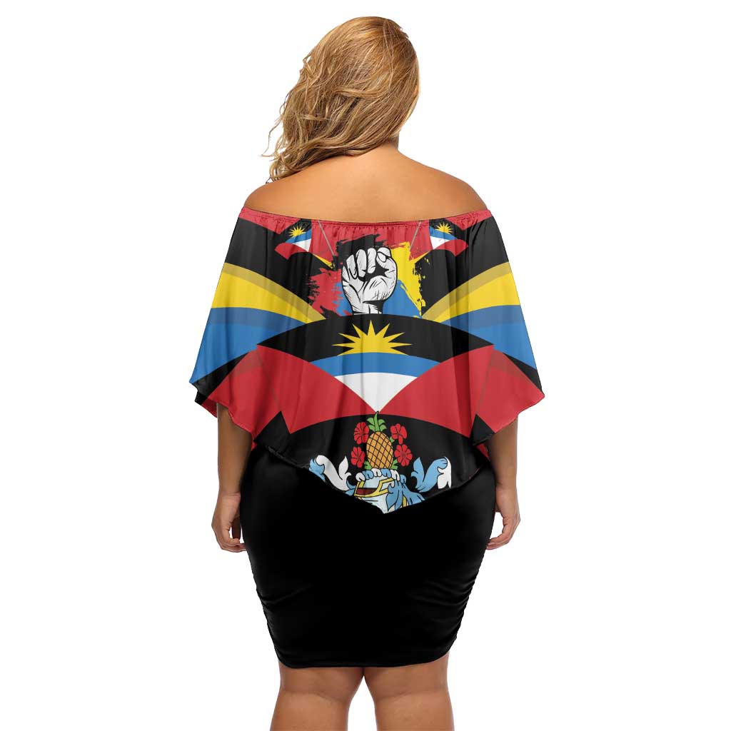 Antigua and Barbuda Independence Day Off Shoulder Short Dress Baabyuuda 1 November 1981 - Wonder Print Shop