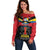 Antigua and Barbuda Independence Day Off Shoulder Sweater Baabyuuda 1 November 1981 - Wonder Print Shop