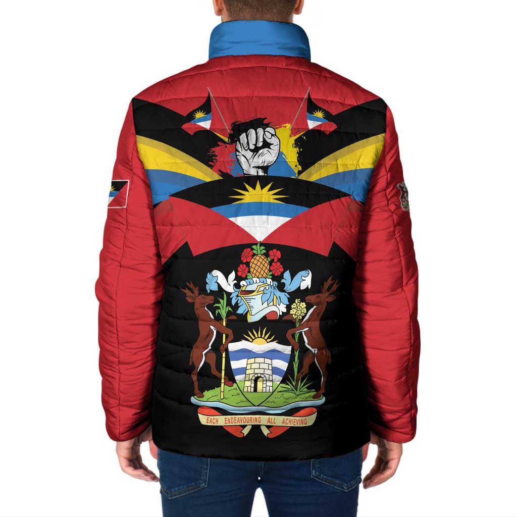 Antigua and Barbuda Independence Day Padded Jacket Baabyuuda 1 November 1981 - Wonder Print Shop