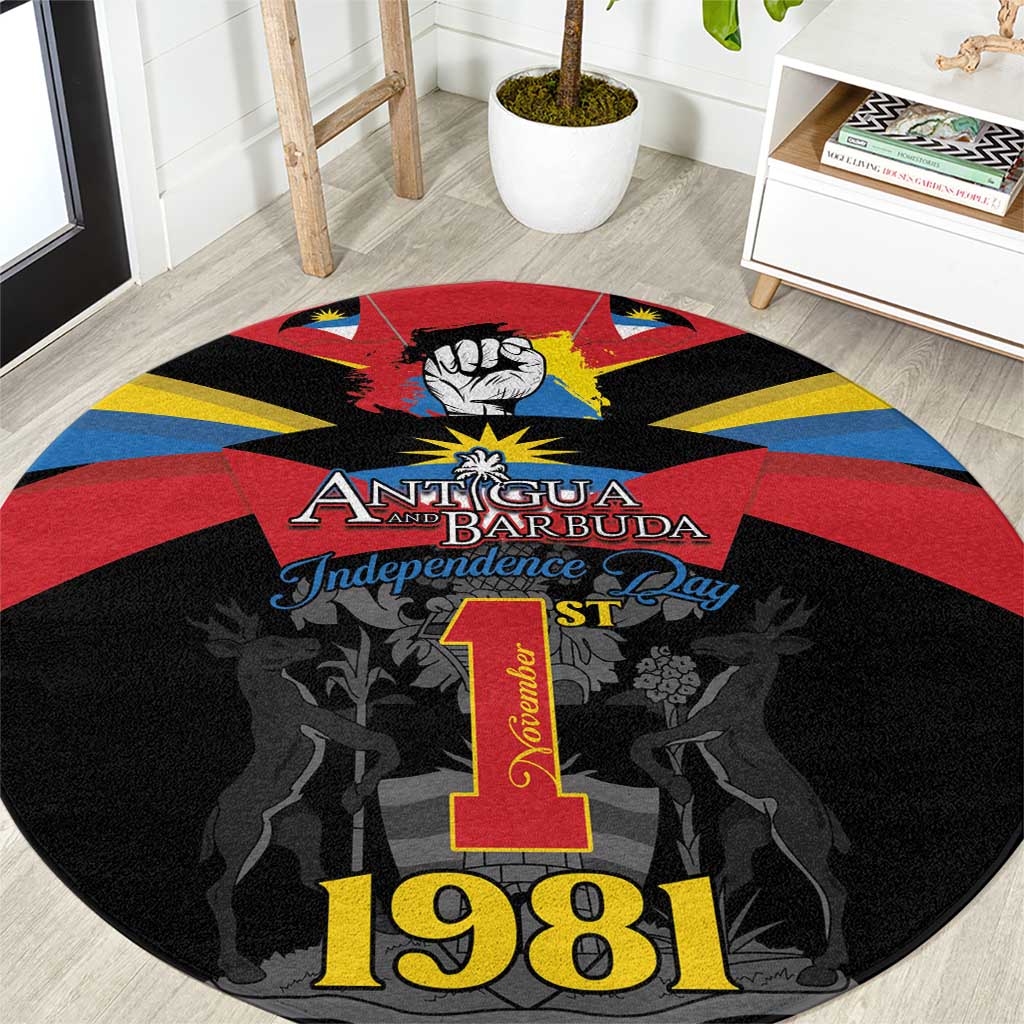 Antigua and Barbuda Independence Day Round Carpet Baabyuuda 1 November 1981 - Wonder Print Shop