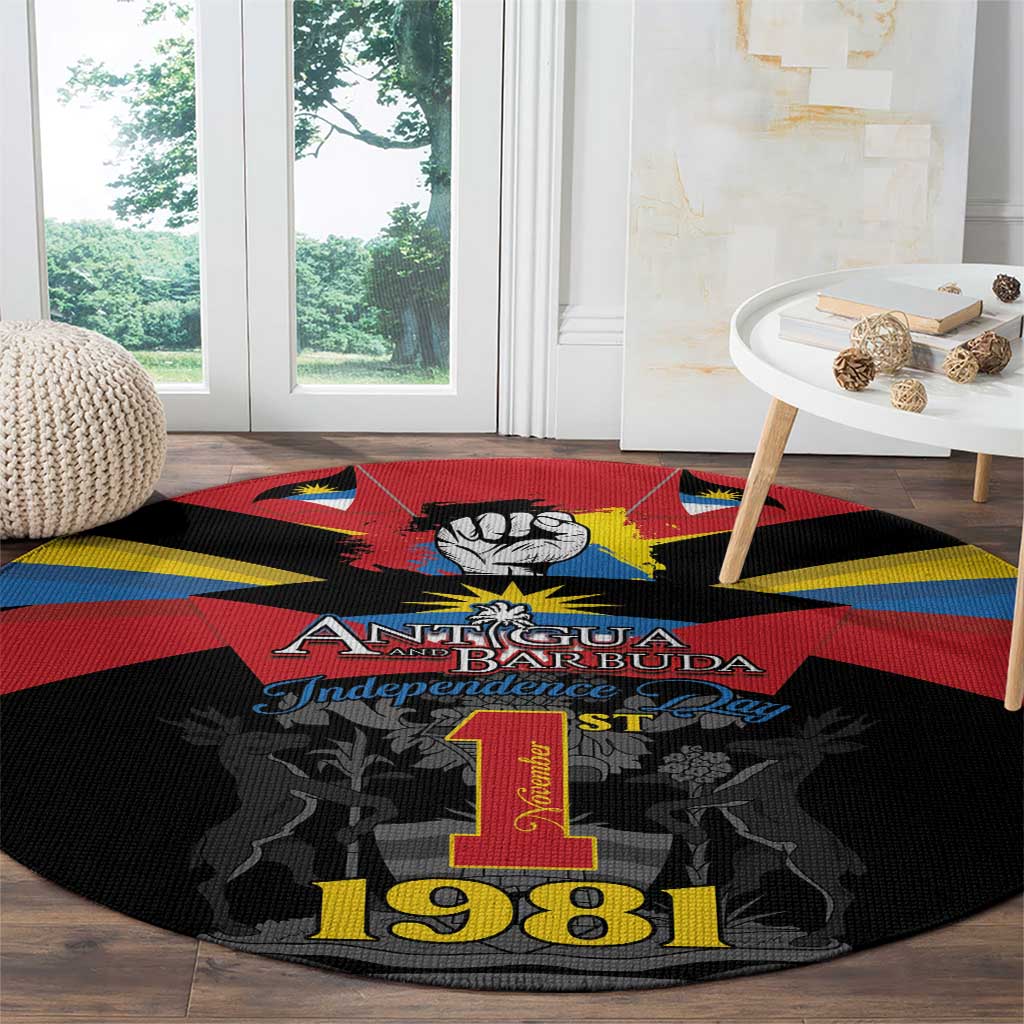 Antigua and Barbuda Independence Day Round Carpet Baabyuuda 1 November 1981 - Wonder Print Shop