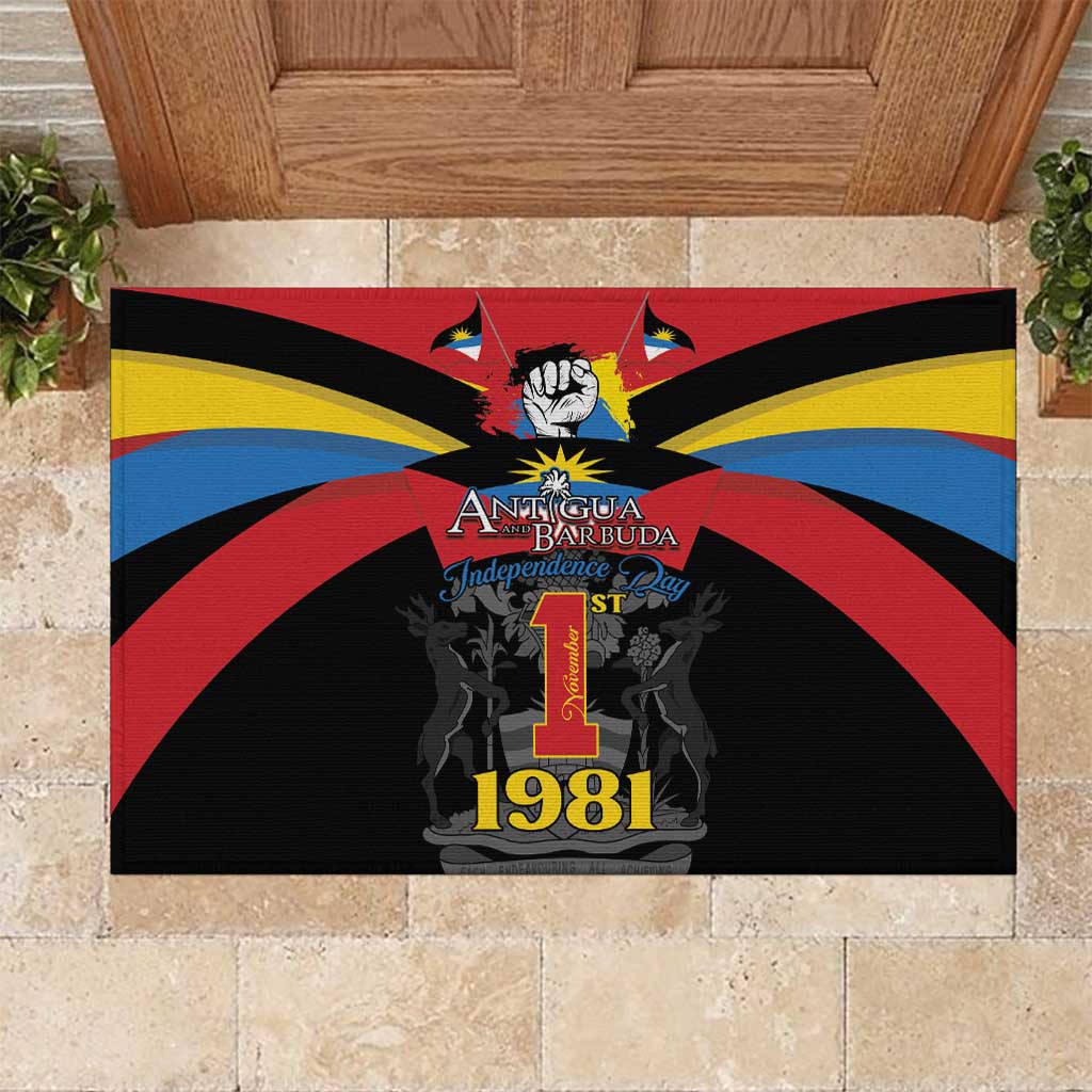 Antigua and Barbuda Independence Day Rubber Doormat Baabyuuda 1 November 1981 - Wonder Print Shop