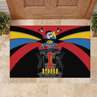 Antigua and Barbuda Independence Day Rubber Doormat Baabyuuda 1 November 1981 - Wonder Print Shop