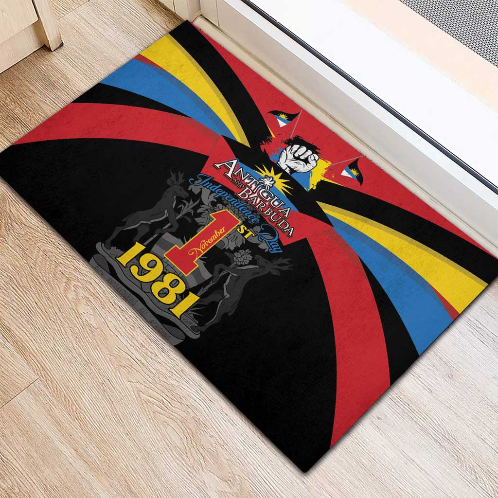Antigua and Barbuda Independence Day Rubber Doormat Baabyuuda 1 November 1981 - Wonder Print Shop