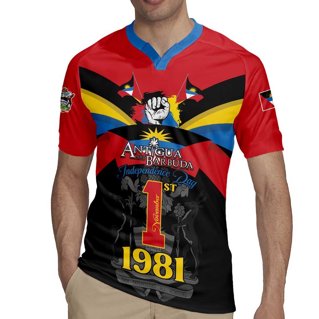 Antigua and Barbuda Independence Day Rugby Jersey Baabyuuda 1 November 1981 - Wonder Print Shop