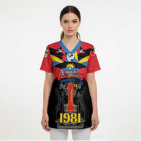 Antigua and Barbuda Independence Day Scrub Top Baabyuuda 1 November 1981 - Wonder Print Shop