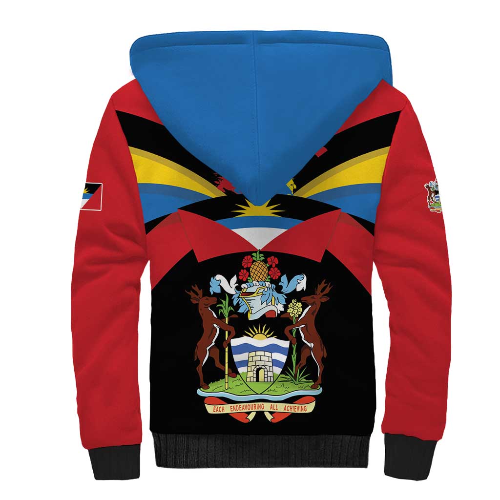 Antigua and Barbuda Independence Day Sherpa Hoodie Baabyuuda 1 November 1981 - Wonder Print Shop