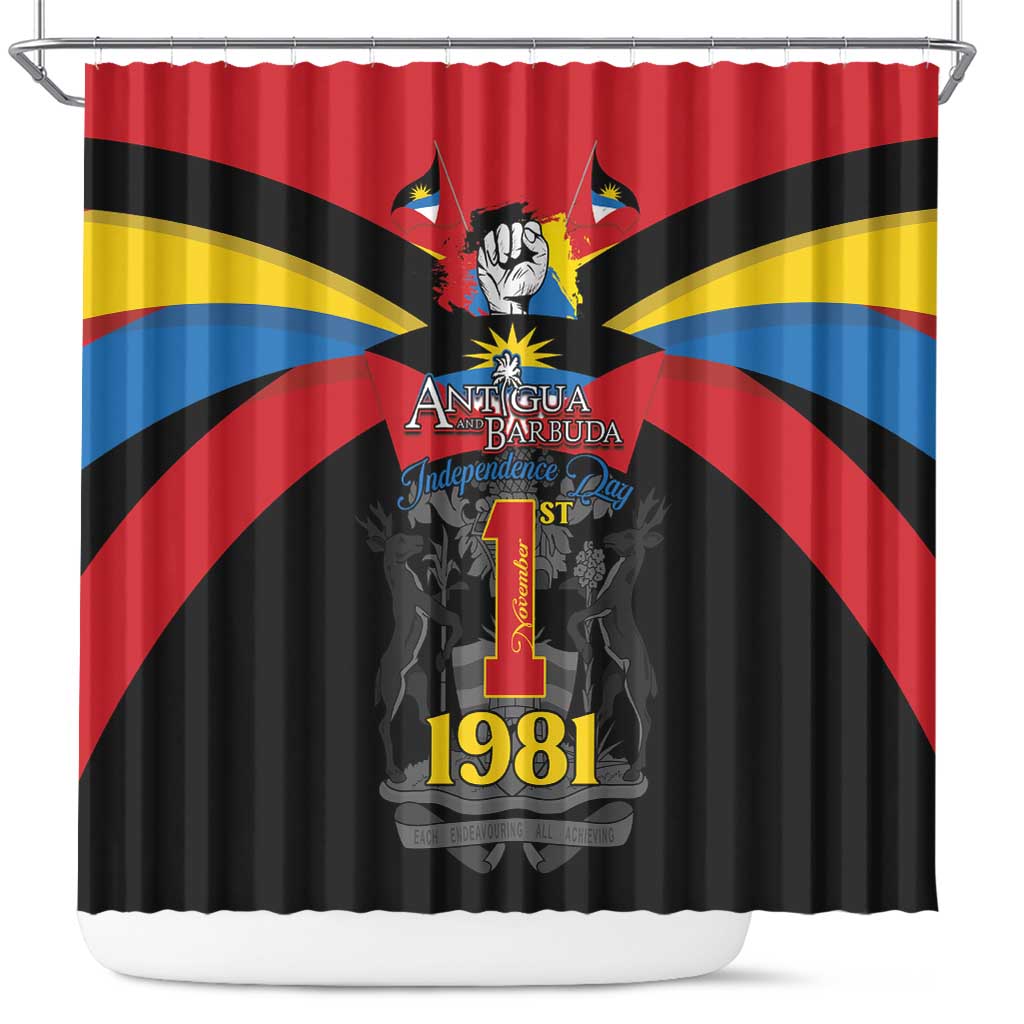Antigua and Barbuda Independence Day Shower Curtain Baabyuuda 1 November 1981 - Wonder Print Shop