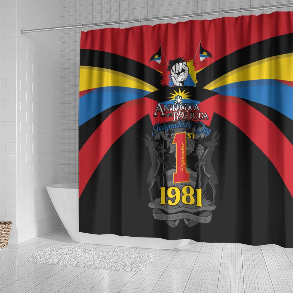 Antigua and Barbuda Independence Day Shower Curtain Baabyuuda 1 November 1981 - Wonder Print Shop