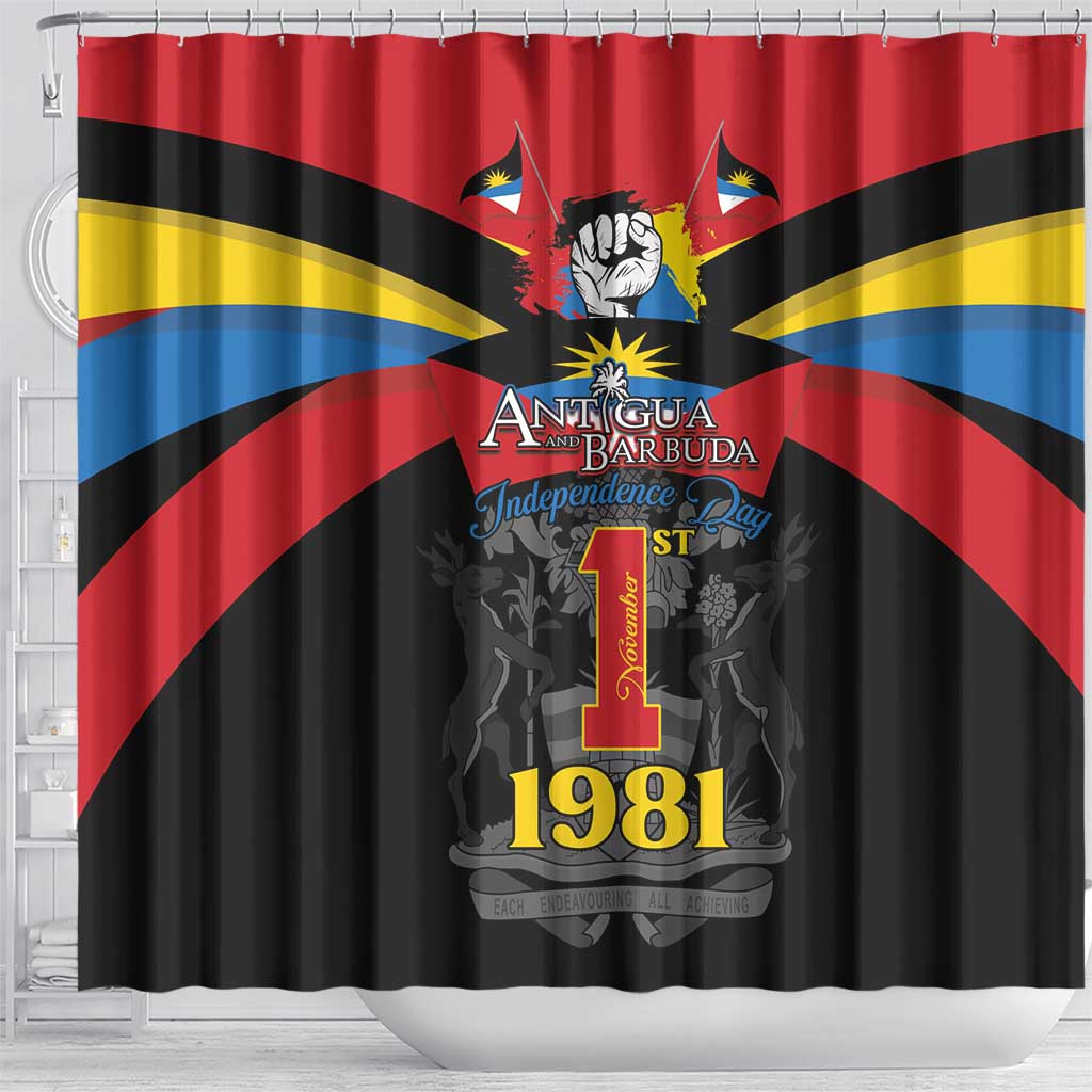 Antigua and Barbuda Independence Day Shower Curtain Baabyuuda 1 November 1981 - Wonder Print Shop