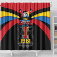 Antigua and Barbuda Independence Day Shower Curtain Baabyuuda 1 November 1981 - Wonder Print Shop