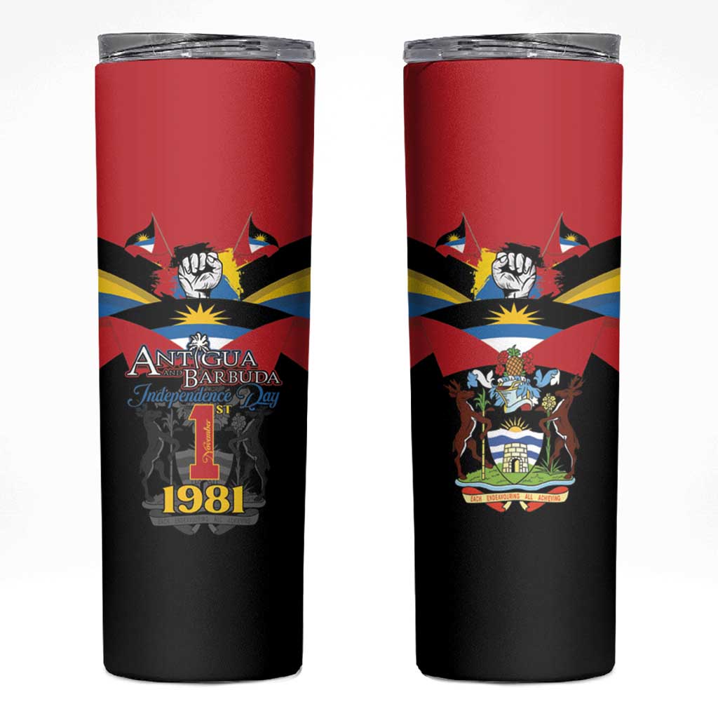 Antigua and Barbuda Independence Day Skinny Tumbler Baabyuuda 1 November 1981 - Wonder Print Shop