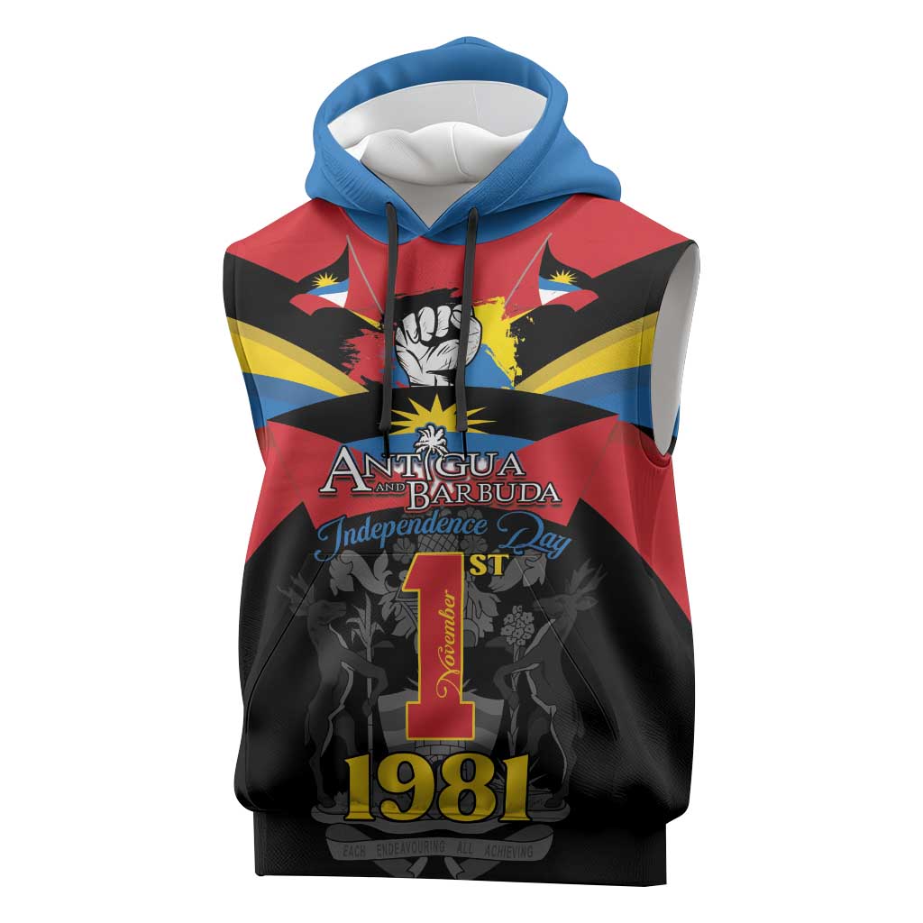 Antigua and Barbuda Independence Day Sleeveless Hoodie Baabyuuda 1 November 1981 - Wonder Print Shop