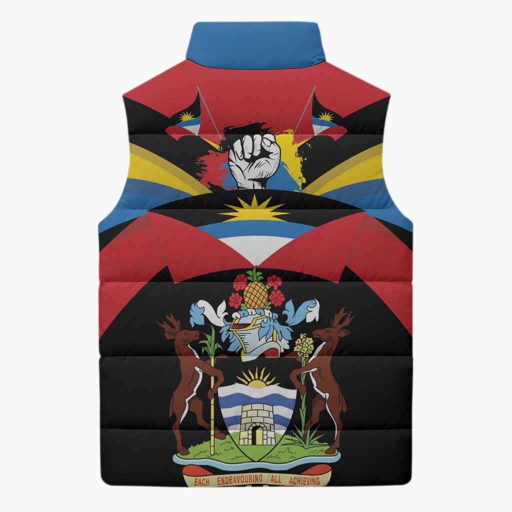 Antigua and Barbuda Independence Day Sleeveless Puffer Jacket Baabyuuda 1 November 1981 - Wonder Print Shop