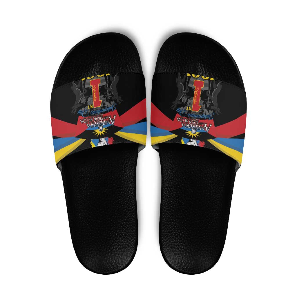 Antigua and Barbuda Independence Day Slide Sandals Baabyuuda 1 November 1981 - Wonder Print Shop