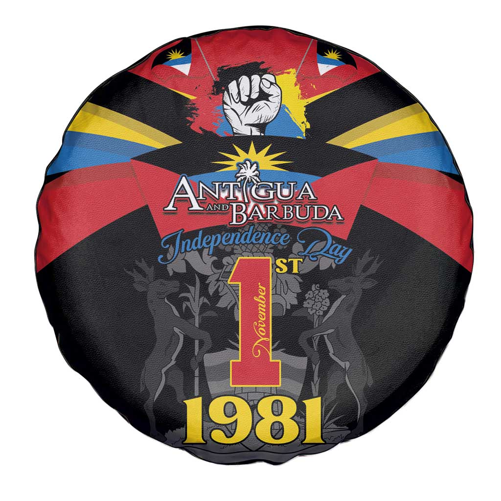 Antigua and Barbuda Independence Day Spare Tire Cover Baabyuuda 1 November 1981 - Wonder Print Shop