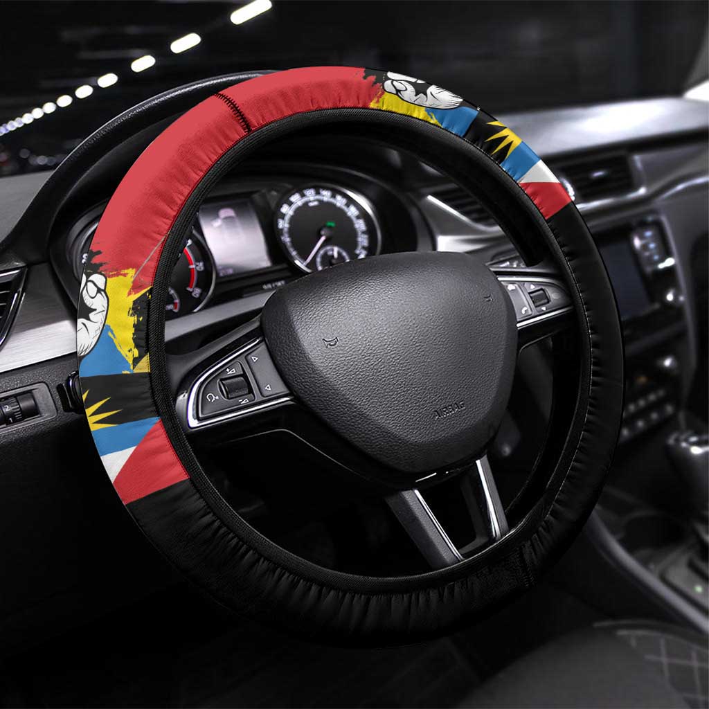 Antigua and Barbuda Independence Day Steering Wheel Cover Baabyuuda 1 November 1981 - Wonder Print Shop