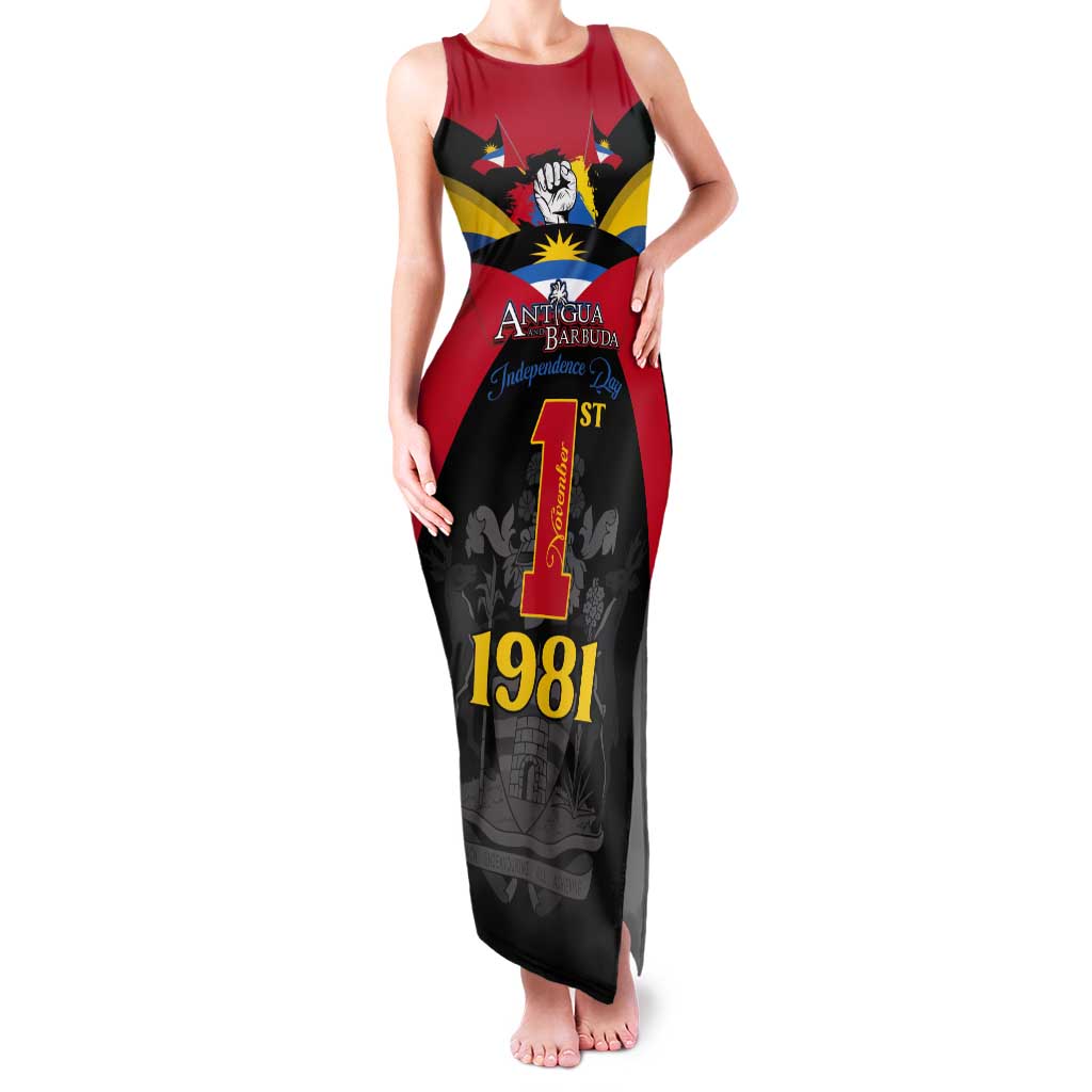 Antigua and Barbuda Independence Day Tank Maxi Dress Baabyuuda 1 November 1981 - Wonder Print Shop