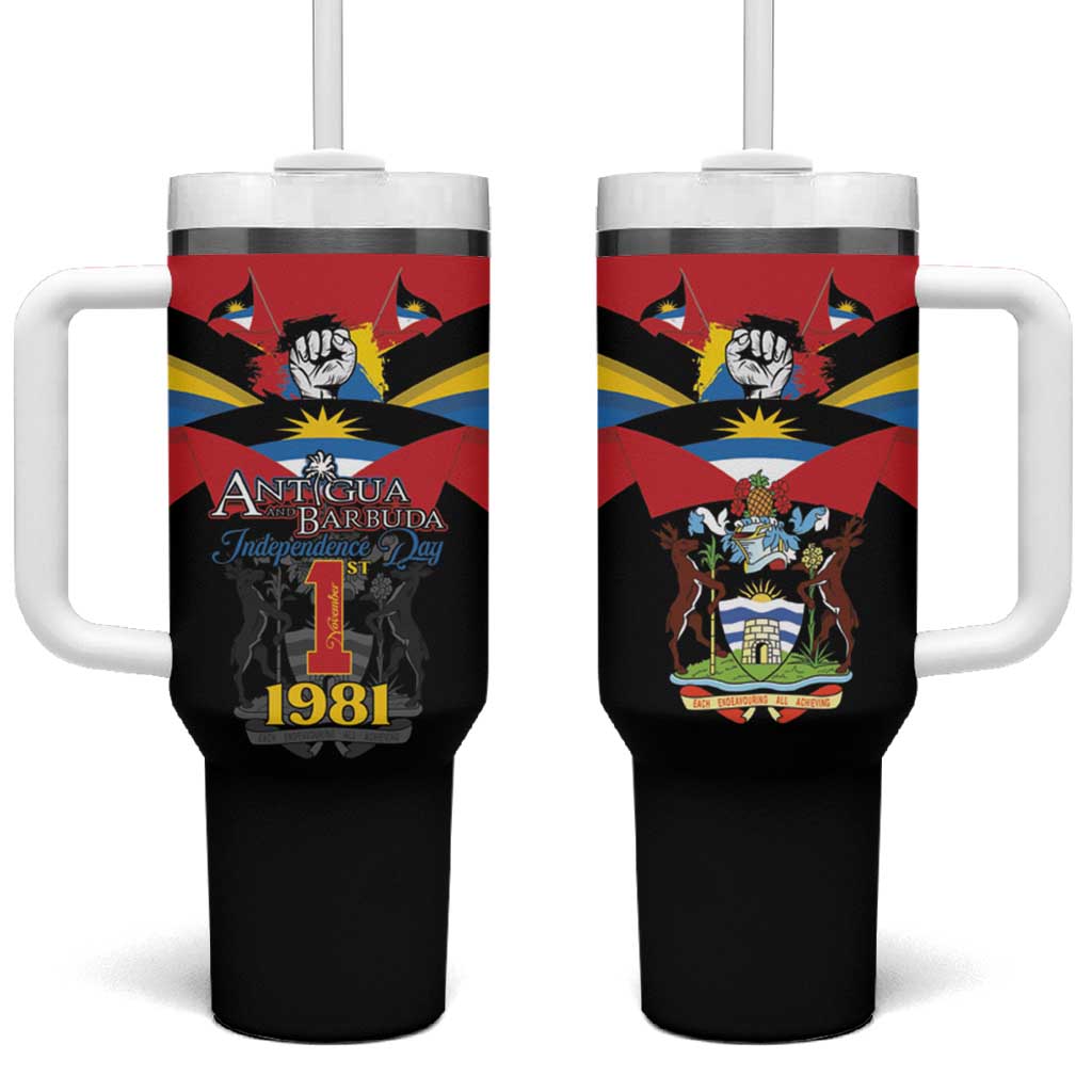 Antigua and Barbuda Independence Day Tumbler With Handle Baabyuuda 1 November 1981 - Wonder Print Shop