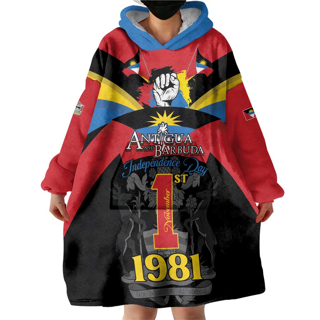 Antigua and Barbuda Independence Day Wearable Blanket Hoodie Baabyuuda 1 November 1981 - Wonder Print Shop