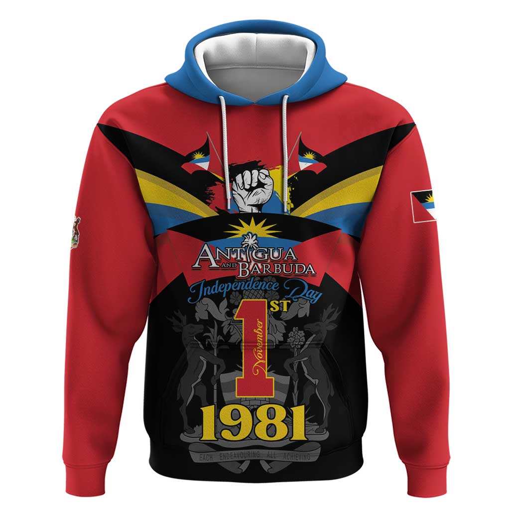 Antigua and Barbuda Independence Day Zip Hoodie Baabyuuda 1 November 1981 - Wonder Print Shop