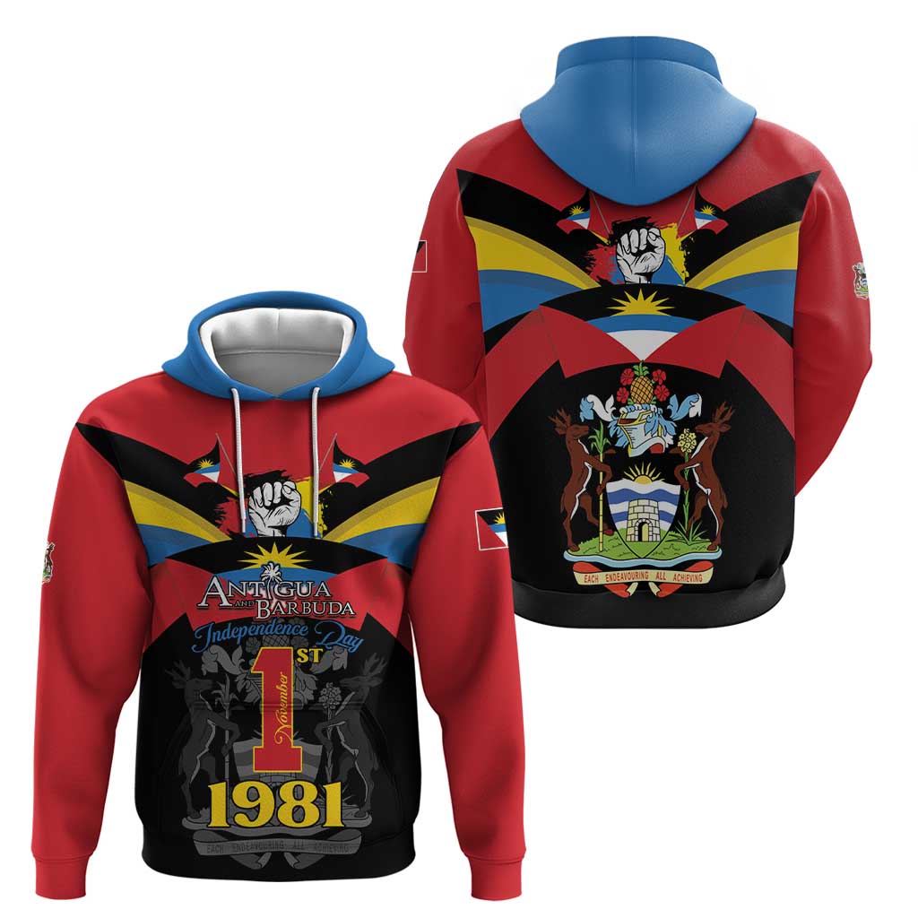 Antigua and Barbuda Independence Day Zip Hoodie Baabyuuda 1 November 1981 - Wonder Print Shop