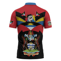 Antigua and Barbuda Independence Day Zipper Polo Shirt Baabyuuda 1 November 1981 - Wonder Print Shop