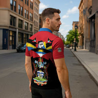 Antigua and Barbuda Independence Day Zipper Polo Shirt Baabyuuda 1 November 1981 - Wonder Print Shop