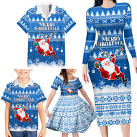 Custom Scotland Christmas Family Matching Long Sleeve Bodycon Dress and Hawaiian Shirt Merry Christmas Santa Claus Gift - Wonder Print Shop