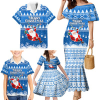 Custom Scotland Christmas Family Matching Mermaid Dress and Hawaiian Shirt Merry Christmas Santa Claus Gift - Wonder Print Shop