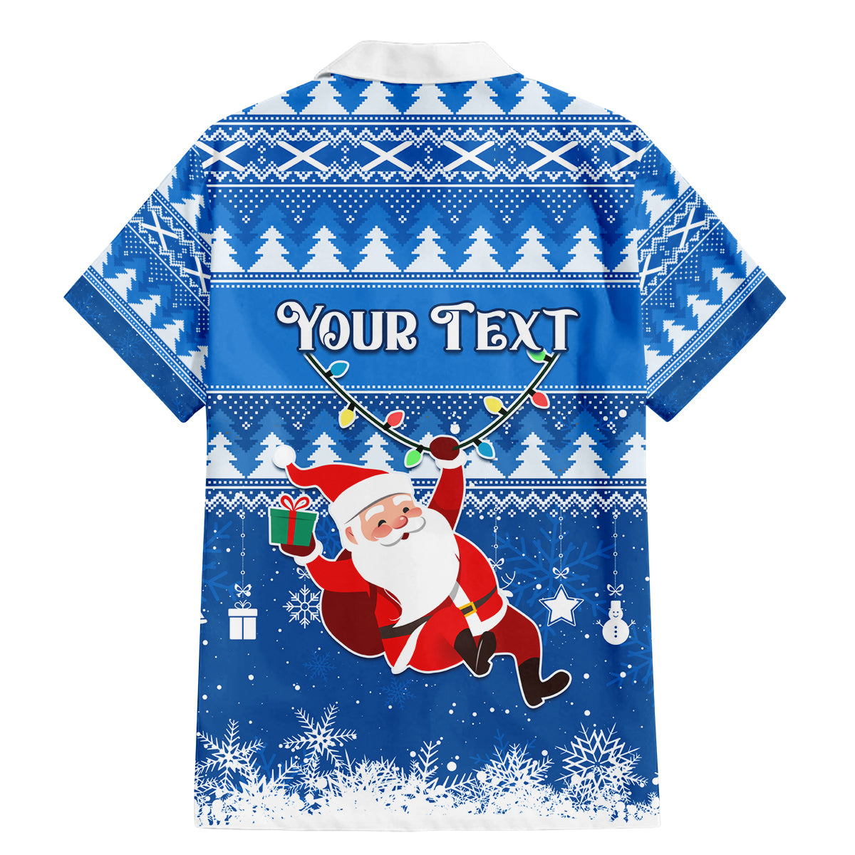 Custom Scotland Christmas Family Matching Mermaid Dress and Hawaiian Shirt Merry Christmas Santa Claus Gift - Wonder Print Shop