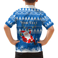 Custom Scotland Christmas Family Matching Off Shoulder Maxi Dress and Hawaiian Shirt Merry Christmas Santa Claus Gift - Wonder Print Shop