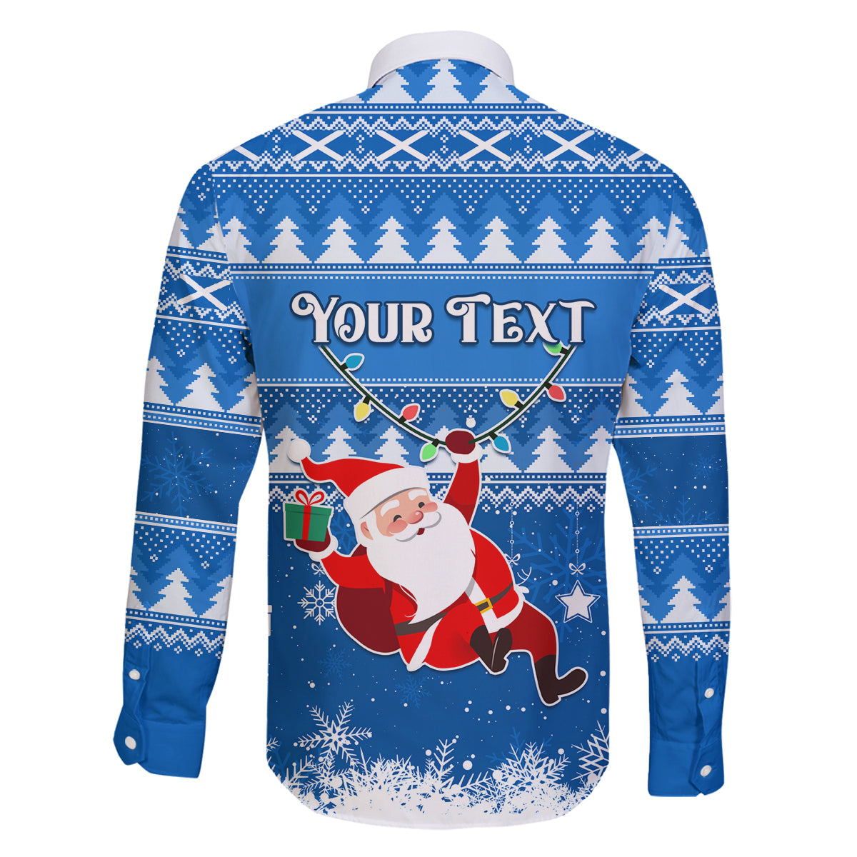 Custom Scotland Christmas Family Matching Off Shoulder Maxi Dress and Hawaiian Shirt Merry Christmas Santa Claus Gift - Wonder Print Shop