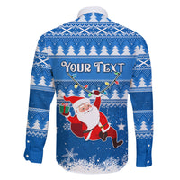 Custom Scotland Christmas Family Matching Off Shoulder Maxi Dress and Hawaiian Shirt Merry Christmas Santa Claus Gift - Wonder Print Shop