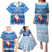 Custom Scotland Christmas Family Matching Puletasi Dress and Hawaiian Shirt Merry Christmas Santa Claus Gift - Wonder Print Shop