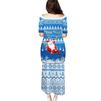 Custom Scotland Christmas Family Matching Puletasi Dress and Hawaiian Shirt Merry Christmas Santa Claus Gift - Wonder Print Shop