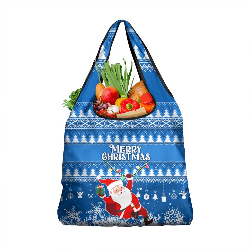 Custom Scotland Christmas Grocery Bag Merry Christmas Santa Claus Gift