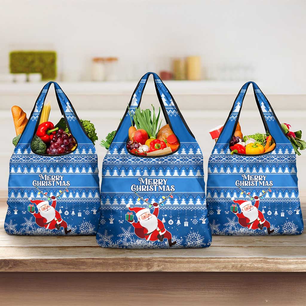 Custom Scotland Christmas Grocery Bag Merry Christmas Santa Claus Gift