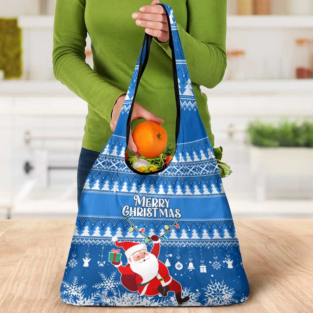 Custom Scotland Christmas Grocery Bag Merry Christmas Santa Claus Gift