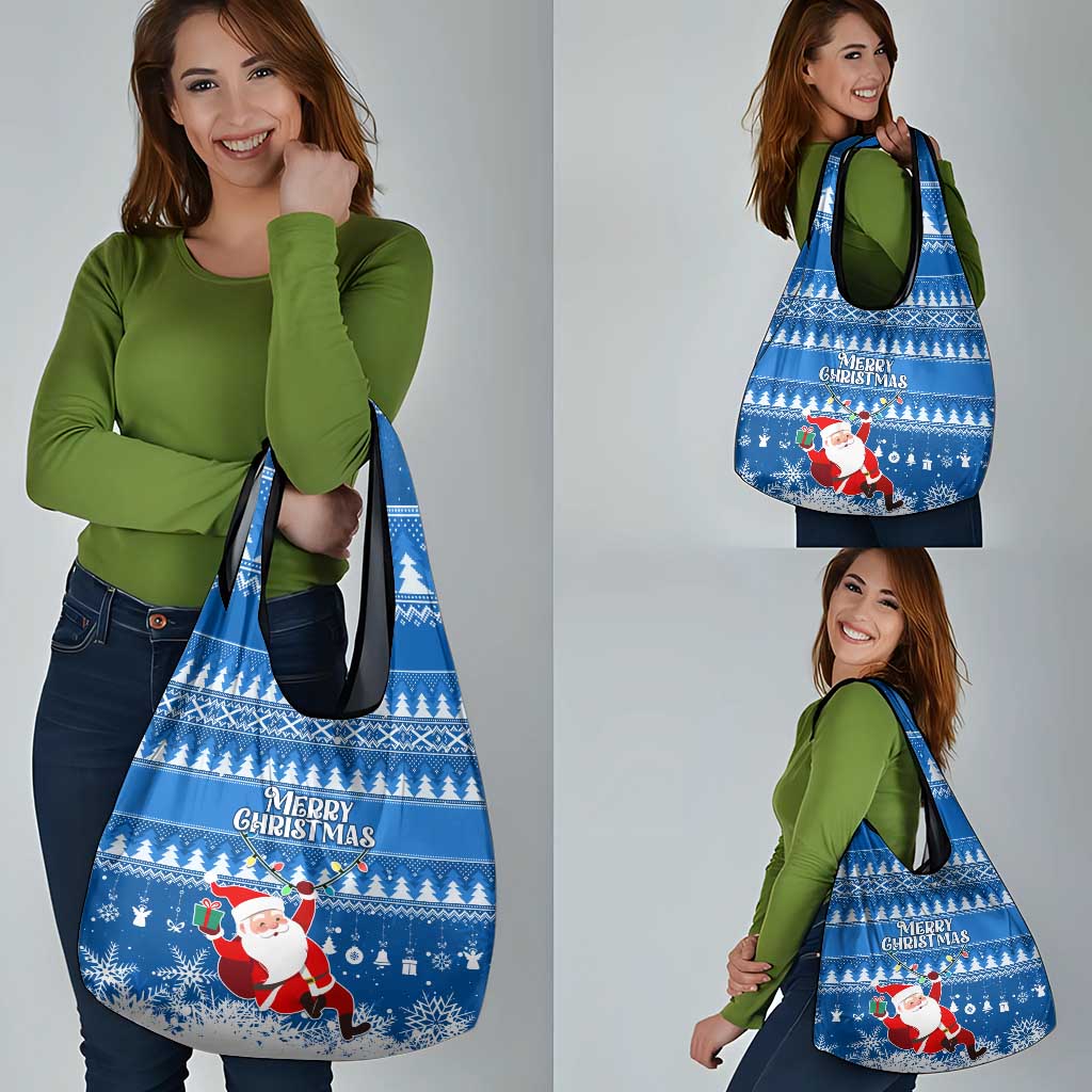 Custom Scotland Christmas Grocery Bag Merry Christmas Santa Claus Gift