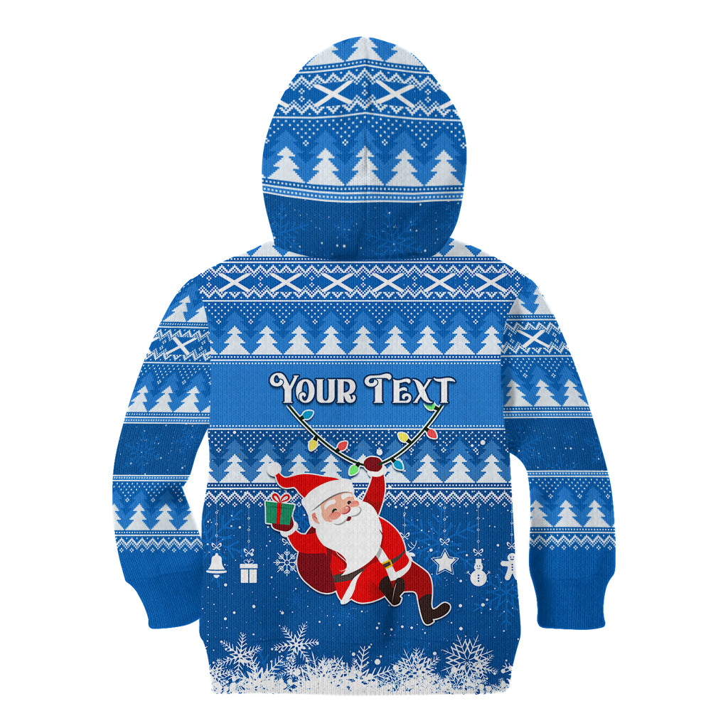Custom Scotland Christmas Kid Hoodie Merry Christmas Santa Claus Gift - Wonder Print Shop