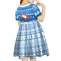 Custom Scotland Christmas Kid Short Sleeve Dress Merry Christmas Santa Claus Gift - Wonder Print Shop