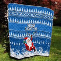 Custom Scotland Christmas Quilt Merry Christmas Santa Claus Gift - Wonder Print Shop