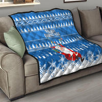 Custom Scotland Christmas Quilt Merry Christmas Santa Claus Gift - Wonder Print Shop