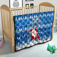 Custom Scotland Christmas Quilt Merry Christmas Santa Claus Gift - Wonder Print Shop