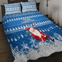 Custom Scotland Christmas Quilt Bed Set Merry Christmas Santa Claus Gift - Wonder Print Shop