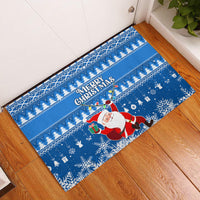 Custom Scotland Christmas Rubber Doormat Merry Christmas Santa Claus Gift - Wonder Print Shop