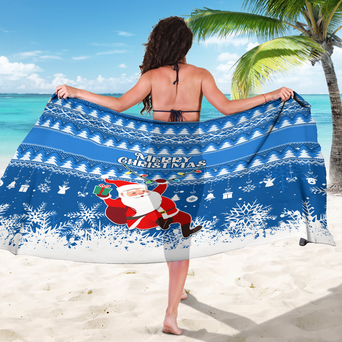 Custom Scotland Christmas Sarong Merry Christmas Santa Claus Gift - Wonder Print Shop
